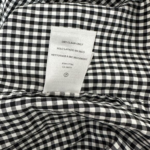 Rails Top Womens Large Black Gingham Scallop Square Neck Shirt Plaid - Picture 11 of 16